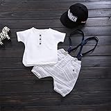 (チェリーレッド) CherryRed ベビー 男の子 コットン Tシャツ+パンツ 二点セット 可愛い ファション 90 グレー