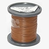 サンコー電商 SHW　耐熱ビニル絶縁電線 茶色 100m AWG32 (相当) SHW 7/0.08