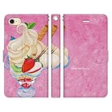 iPhone8 iPhone7 手帳型 ケース カバー パフェボート アイス カワイイ スイー...