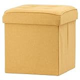 不二貿易 ボックススツール ディノ 37.5×37.5×38cm イエロー 85851
