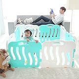 ifam シェルベビーサークル 連結して拡張も可能 / 8枚セット if01-grwt (ミント＆ホワイト) [並行輸入品]