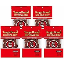 Amazon.co.jp: テング ビーフジャーキー ホットフレーバー 93g×5袋 