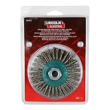 Lincoln Electric KH315 Stainless Steel Twisted Stringer Bead Brush, 20000 rpm, 4' Diameter x 3/16' F
