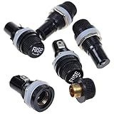 BCP 5pcs Black Color AC 15A 125V Panel Mounted 5x 20mm Screw Cap Fuse Holder [並行輸入品]