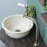 【Matilda】フィッシャーマン（ニッケル）×【Plan de Paris】エレガンスアイボリー 単水栓 手洗い器 排水金具 セット