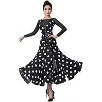 Amazon.co.jp: [hapyours] 上品 社交ダンスドレス 水玉柄 社交ダンス