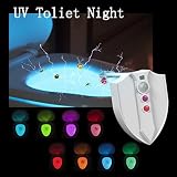 便座 LED ランプ トイレ 人感センサー ライト 除菌UV 紫外線 8色変換 耐久性 省エネー お洒落 便器 玄関 お手洗い 照明用 UV 殺菌灯 滅菌 消毒 冷蔵庫 タンス 下駄箱 室内用 清浄脱
