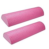 エクササイズポール 体幹トレーニング ヨガ 筋膜リリース 筋トレ ストレッチ (ハーフタイプ 45cm ピンク)