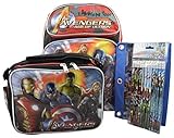 Marvel Avengers Set of Deluxe 14" Backpack,Lunchbox w/ 3D Design Pencils and Pencil Case [並行輸入品]