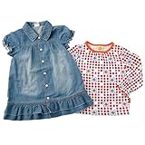 デニムワンピ＆Ｔシャツセット　80