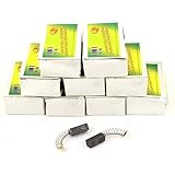 uxcell カーボンブラシ 15x6x6mm シングルシャント 電動工具 修理部品 10個入り