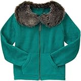 ジンボリー GYMBOREE/ ファーカラーカーディガン ティール アウターパーカー XS【並行輸入】
