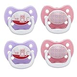 Dr. Brown's 4 Piece Prevent Classic Shield Stage 2 Pacifier, Pink, 6-12 Month by Dr. Brown's