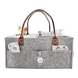 大容量 マザーズバッグ　おむつストッカー 多機能軽量ママバッグ　ベビー用品収納バッグ 　おむつ収納バッグ 折り畳み式　子供のおもちゃ　フェルト収納袋 　ベビーお出かけ用品　出産お祝い　