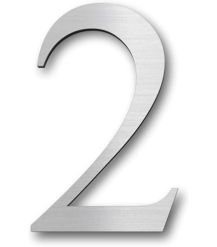 Amazon.co.jp: かたちラボ 階数表示 プレート 2F 数字 2階 ステンレス