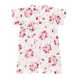 [ミキハウス] MIKIHOUSE あじさい柄の甚平オール 〈S-M（60cm-80cm)〉 12-7501-958 白 M(70-80cm)