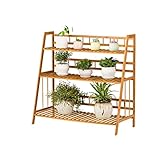 HCHWH フラワースタンドソリッドウッドバルコニーリビングルーム多層屋内フラワーシェルフ ( サイズ さいず : 100*41*93cm )