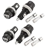 uxcell パネルマウントヒューズ　ホルダーヒューズ　プラスチックシェル　5x20mm 4個入り