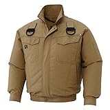 フルハーネス用 空調服 空調風神服 2017年新商品 綿100%ブルゾン（ファンなし/単品）<099-KU91400F> (LL, 20-キャメル)