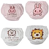 （ジェテウエイ）Jeteway お買得！ キッズインナー　動物プリントショーツ4枚組　日替わりショーツセット　ベビーパンツ　男女共用 下着　肌着　90cm～130cm