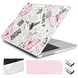 Yebiseven M4 MacBook Pro 14インチ用ケース 2025 2024 2023 2021年モデル A3112/A3401/A3185/A2918/A2992/A2779/A2442 M3 M2 M1用 ハードシェル キーボードカバー+トラック付き パッドフィルム+OT。 Gアダプター、Galaxy Sky。