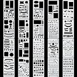 Copeflap ステンシルシート 手帳用 描画 テンプレート 小型 模様 アルファベット (吹き出し)