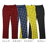【SiShuNon/FARM】ストレッチチェックパンツ ファーム ベビー キッズ ストレッチ チェック パンツ 120 6 イエロー