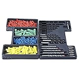300セットのツイストドリル3つの尖った木工ドリルドリル最初のポスト拡張ネジホームプラスチックボックスセット