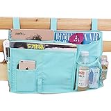 ベビーベッド 収納 可愛い 小物入れ おもちゃ収納袋 お風呂収納袋 吊り袋 30*50cm 子供部屋収納 hibote レイクブルー