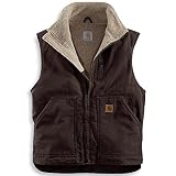 カーハート トップス ベスト Carhartt Men's Mock Neck Vest Dark Brown jbp [並行輸入品]