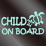 nc-smile ハワイアン CHILD ON BOARD ホヌ ステッカー ミントグリーン