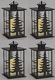 Northern Int ' l gl29382br電池式ツリー設計Candle Lantern – 数量4