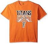 NCAA Cal State Fullerton Titans Baseball Bats半袖快適カラーTシャツ、Xラージ、burntorange