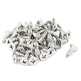 uxcell　皿頭　タッピングネジ　セルフタッピングねじ　ファスナー　十字　5.5mm x 16mm　フラットヘッド　50個入り