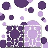 Dark & Light Purple Polka Dot Decals for Girls Room Walls [並行輸入品]