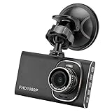 High-Tech Place 5MP Car DVR - 1080p Full HD, 3 Inch TFT Display, 120 Degree Wide Angle Lens, G-Senso