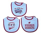 Wisconsin Badgers Infant NCAA本物の3ピースよだれかけセットOneサイズFits All One価格 – OSFA幼児用