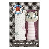 ウィーゴアミーゴ Weegoamigo おくるみ+トイセット モスリン トイ セット Muslin + Crinkle Toy Set Pink Owl