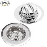 brieslyセットの2ステンレススチールKitchen Sink Strainer – Largeワイドリム4.5 " Drainer Basinフィルタ Sink-01