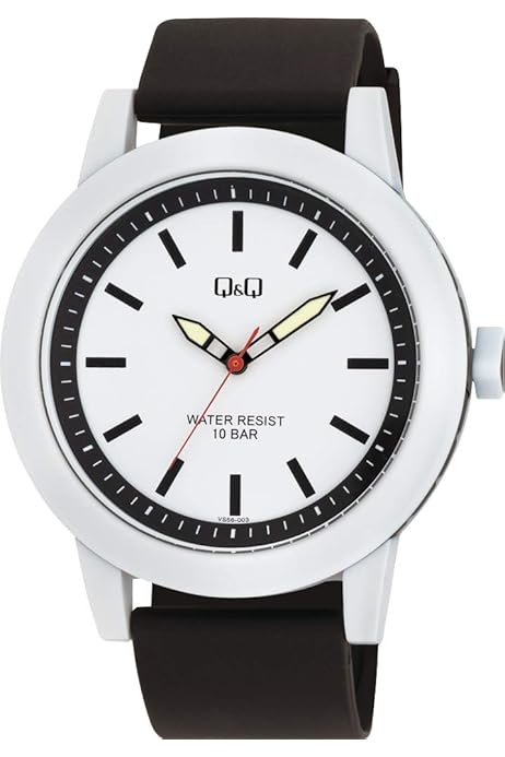 Amazon.co.jp: [キューアンドキュー] 腕時計 アナログ ビックフェイス  