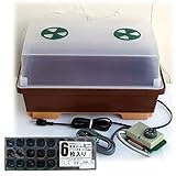 家庭用発芽育苗器：菜蒔期サーモ付と育苗ポットミニ27穴6枚 ノーブランド品