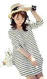 マタニティ チュニック 可愛い バック リボン / Aライン/七分丈 レディース カジュアル 普段着/ 大きいサイズ (XL)