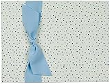 Tessera Baby Books Memory Book Dots with Grosgrain Ribbon, Blue by Tessera Baby Books