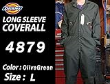 Dickies ディッキーズ 4879 OG（オリーブグリーン）Lサイズ　長袖つなぎ ツナギ 大きいサイズもあります