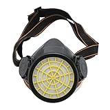 シングル/ダブル半面形面体 フィルターガスマスク保護アンチウィルスマスク防塵煙霧煙防止木工塗装溶接 (单罐防毒不带眼镜)