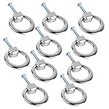 SONONIA 10個　現代　キャビネット　引き出し　プル　ハンドル　ドレッサー　ワードローブ　食器棚　リング型　ノブ　シルバー
