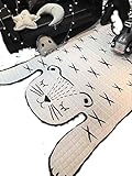 【fashionable】ふんわりキルティングラグ　くまちゃん　アニマル　特大サイズ　年中使える　お昼寝マット　プレイマット　綿100％　コットン　北欧系