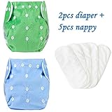 赤ちゃんのおむつ (緑+青)