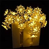 LED イルミネーションライト LED電球 太陽能充電 カーテンライト LED花 20電球数 屋外屋内兼用 バレンタインデー クリスマス 結婚式 誕生日 パーティー 飾りライト ロマンチック雰囲気 装