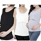 medy(メディー) 3枚組（グレー・ブラック・ホワイト） これ一枚で春夏秋冬、授乳後も。ベーシックな無地デザインの 授乳タンクトップ ♪♪ 授乳口付き インナー タンクトップ フリーサイズ